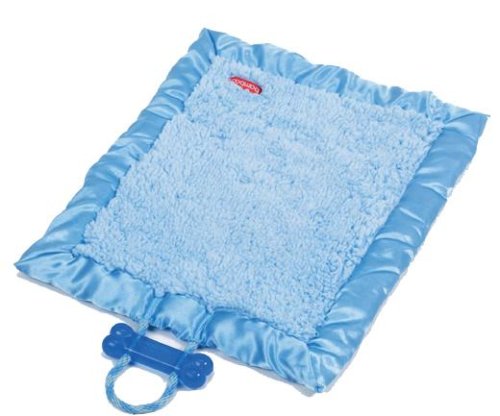 Childrens Toyshop  Pet Supplies : Bamboo Puppy Teething Blankie, Blue