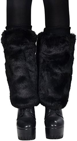 Simplicity Faux Curly Fur Leg Warmers Women Lady Warm Soft Fuzzy Fashion Warmers