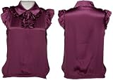 KERSH Silk Ruffled Blouse