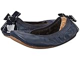 [ヨシ サムラ] Yosi Samra Kids ガールズ Selma with Patent Leather Heel Bow and Stud (Toddler) フラットシューズ Indigo 