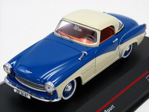 1/43 ワルトブルク 313 スポーツ 57 東ドイツ ブルー/クリーム (IST023)