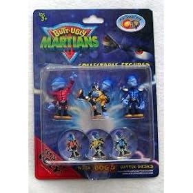Butt-Ugly Martians Collectable Figures with Bog's Battle Disks