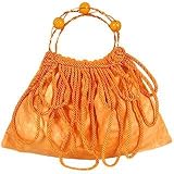 Sogni D'Arte Handmade Orange Cord Drop Handbag