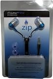 Professional Cable Zipper Style Earbuds - Bright Blue Color