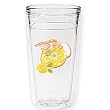 Swirls Lemonade 12 oz Slimline Insulated Beverage Tumbler, Clear
