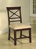 Set of 2 Contemporary Cross Design Dining Chairs