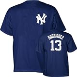 Alex Rodriguez Majestic Player Name and Number Navy New York Yankees Youth T-Shirt - X-Large (18-20)