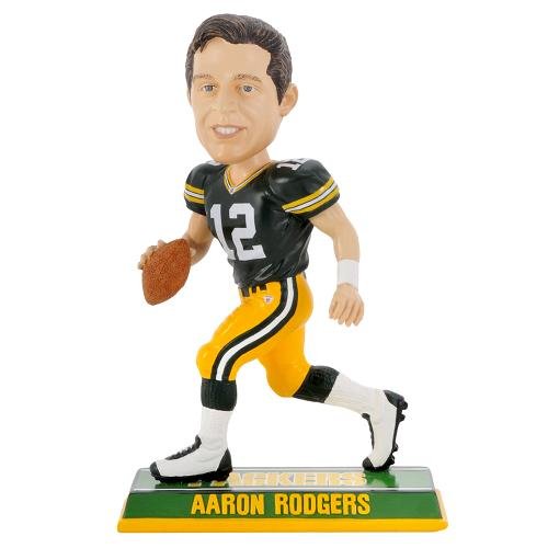 Aaron Rodgers Green Bay Packers #12 End Zone Bobble Head- Road