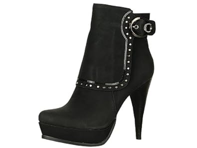 Reneeze Rebecca-5 Women's High-heels Ankle Boots - Black