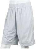  : adidas Men's Double Up Mini-Mesh Short, Light Grey/White, Small