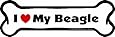 Imagine This Bone Car Magnet, I Love My Beagle, 2-Inch by 7-Inch