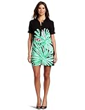 IMAGE OF Lilly Pulitzer Women's Elexa Dress, Black Palm Crazy Placed, 14