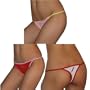 3 PACK: Ladies Private Intimate G-String Thong Panties / Knickers (Size: L)