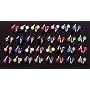 Belly Ring Glitter Marbel Spiral Navel Belly Ring (10) Pack