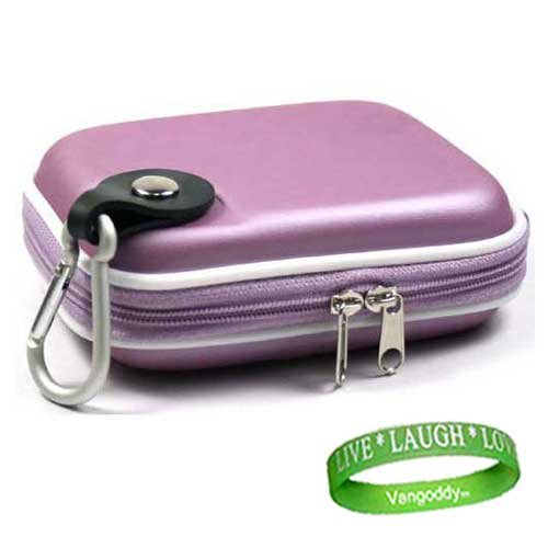 Protective Hard Purple Kodak PlaySport Carrying Case for Kodak PlaySport HD Waterproof Pocket Video Camera ( Black , blue , purple ) NEWEST MODEL + Live * Laugh * Love VG Wrist Band!!! (Kodak PlaySport Case only, Camcorder not included)