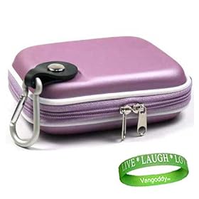 Kodak PlaySport Zx5 Carrying Case for Kodak PlaySport (Zx5) HD Waterproof Pocket Video Camera 2nd Generation NEWEST MODEL ( Purple ) + Live * Laugh * Love Wrist Band!!!