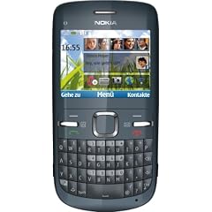 Nokia C3 Smartphone (6.1 cm (2.4 Zoll) Display, Bluetooth, 2 Megapixel Kamera, QWERTZ-Tastatur) grau