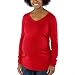 Liz Lange® Rouched V-Neck Sweater - Red