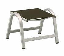 Kettler Hocker Basic - textilbespanntes Alu, champagner/mocca