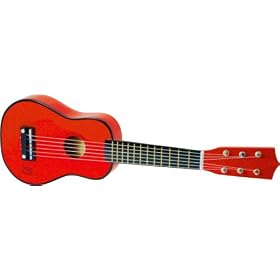 Red 6 String Guitar by Vilac