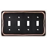 Brainerd 144409 Tenley Quad Toggle Switch Wall Plate / Switch Plate / Cover [並行輸入品]