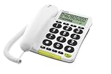 Doro PhoneEasy 312ci, Schnurgebundenes Großtastentelefon mit extra großem Display, weiß