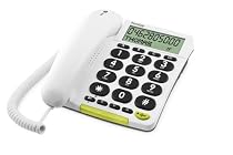 Doro PhoneEasy 312ci, Schnurgebundenes Großtastentelefon mit extra großem Display, weiß