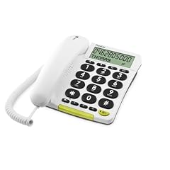 Doro PhoneEasy 312ci, Schnurgebundenes Gro�tastentelefon mit extra gro�em Display, wei�