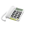 Doro PhoneEasy 312ci, Schnurgebundenes Gro�tastentelefon mit extra gro�em Display, wei�