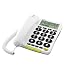 Doro PhoneEasy 312ci, Schnurgebundenes Gro�tastentelefon mit extra gro�em Display, wei�