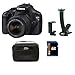 Canon EOS Rebel T3 12.2 MP CMOS Digital SLR Camera Bundle with Camera Clipper Multi-functional Display Platform, 8 GB SD Card & Carrying Case