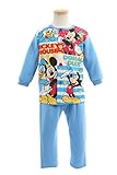 (ディズニー)Disney 子供80-100cm キャラクター あったかニットキルト 長袖パジャマ上下セット【7901-02】 95cm ミッキーマウス