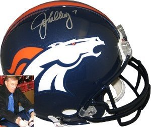 John Elway Autographed/Hand Signed Denver Broncos Full Size Proline Helmet- Elway Hologram