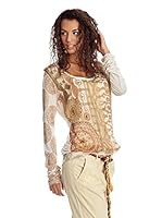 Desigual Camiseta Manga Larga (Blanco)