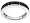 10k White Gold Black Diamond Channel Set Band (1 cttw), Size 7