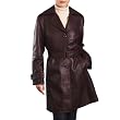 Jessie G. Women's Crocodile Embossed Lambskin Leather Trench Coat