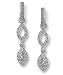 Double Marquise Stone Pave Diamond Earring Charms - White Topaz - by Zasha Signature Jewelry