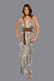 Brown Paisley Maxi Dresses