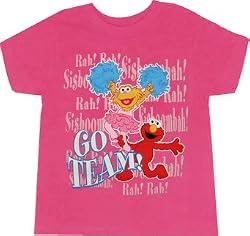 Sesame Street Go Team Elmo Zoe Hot Pink T-Shirt Tee