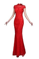 Charmeuse Ankle Length Lace Evening Dress/Prom Dress 