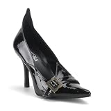 Womens Witch Costume Shoes 3 3/4 Inch Sexy High Heel Shoe Pointed Toe Witch Spiderweb Black