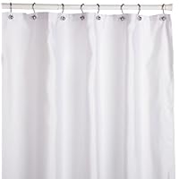 InterDesign Forma Ribbed Fabric Shower Curtain, White
