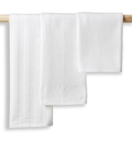 3 Pure Cotton Textured Tea Towels