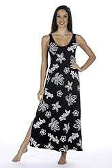 Petite Sleeveless Ankle Length General Print Spring Summer Fall Winter Cotton/Knit Scoop Neck Evening Dress/Maxi Dress 