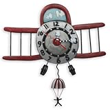 IMAGE OF Airplane Jumper Wall Clock Michelle Allen Studios