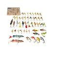 BRYTEC FISHING TACKLE 51PC COMPLETE FISHING LURE SET AND BOX