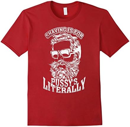 Men's Beard shirt beard king not shave tee beard tee bearded man  XL Cranberry