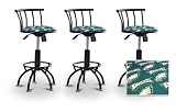 3 24"-29" Philadelphia Eagles Seat Black Adjustable Specialty / Custom Barstools Set
