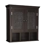 Elite Home Fashions 7800 Savannah Wall Cabinet Dark Espresso