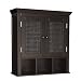 Elite Home Fashions 7800 Savannah Wall Cabinet Dark Espresso